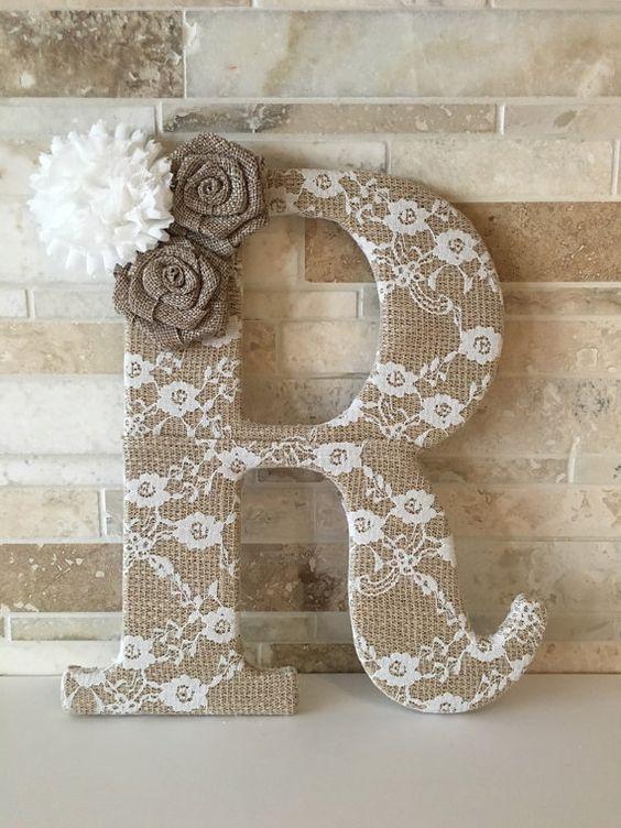 letras recicladas para decorar habitaciones