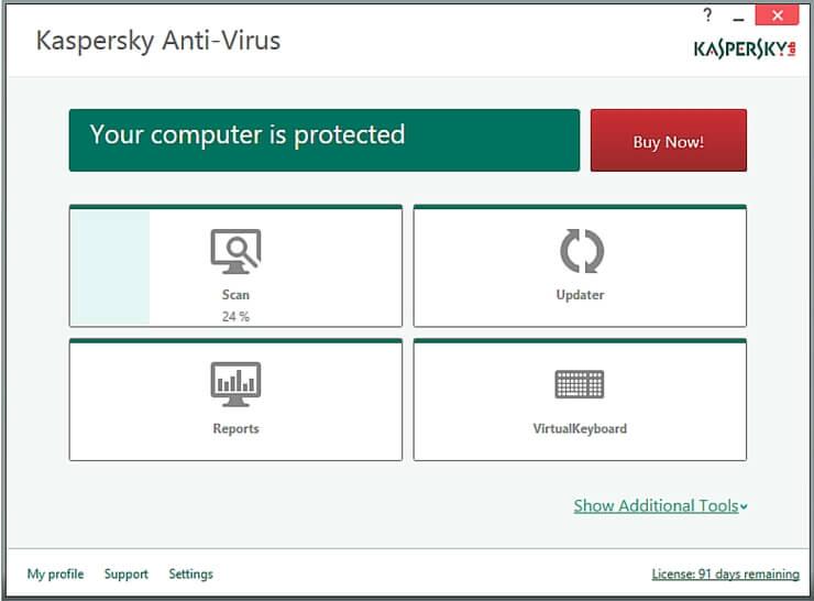 captura antivirus kaspersky