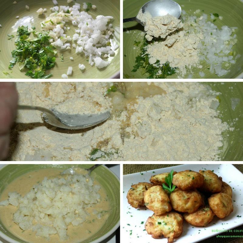 receta buñuelos de coliflor