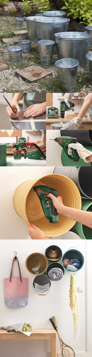 Estantería con cubos de metal - Vía http://homestory.rp-online.de: 