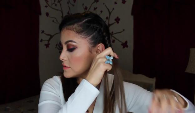 peinado con trenza a un lado