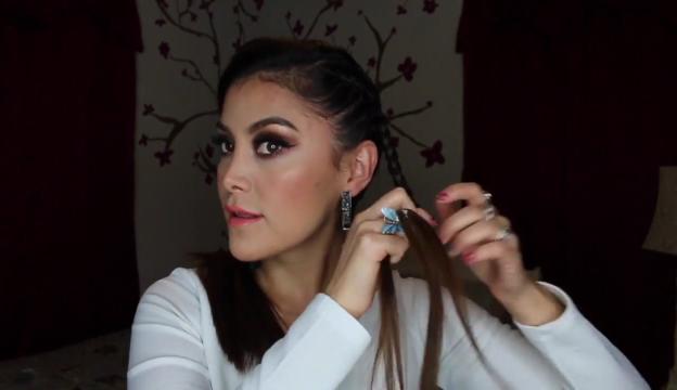 peinado con trenza a un lado