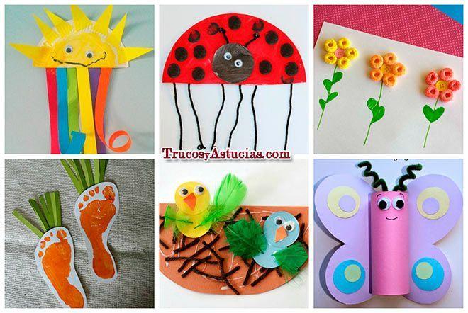 15 Manualidades de Primavera para niños. Con Instrucciones
