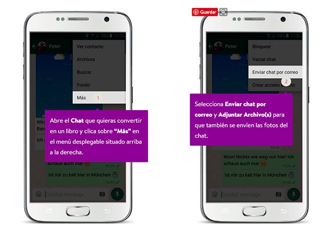 cómo exportar chats de whatsapp