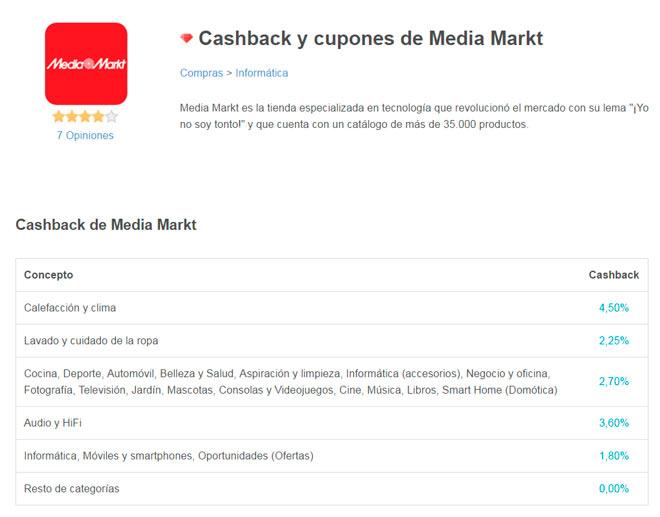descuento devolucion importe al comprar en media markt desde beruby