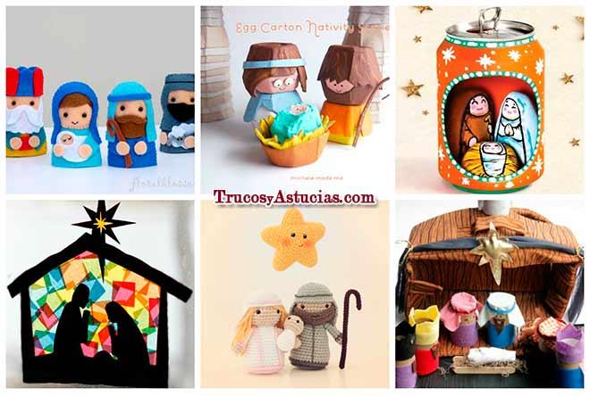 59 Pesebres Caseros Reciclables para Navidad, con Tutoriales