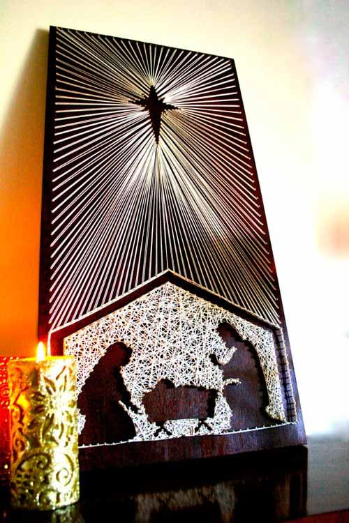 filorama de un pesebre navideño