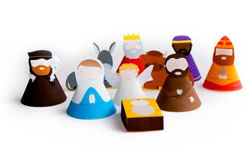 recortables para hacer un pesebre navideño