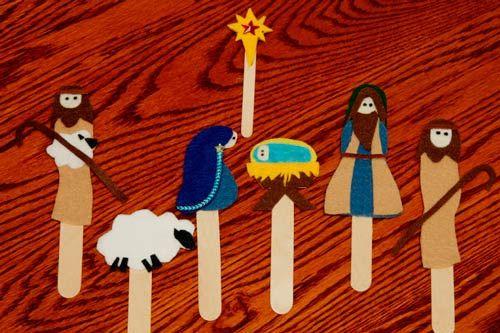pesebre de navidad hecho títeres