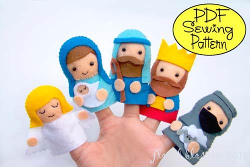 manualidad títeres del pesebre de navidad