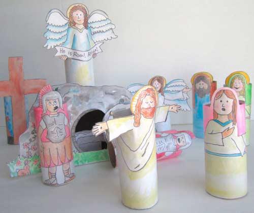 manualidad pesebre navideño casero con tubos de papel wc