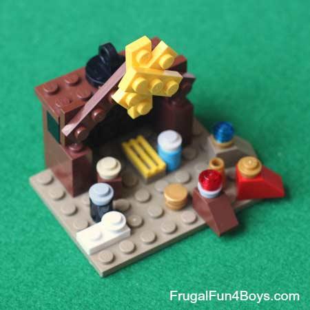 pesebre con piezas de lego diy