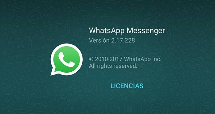 WhatsApp para Android se actualiza a la versión 2.17.228