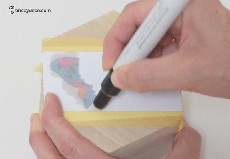 marcador para transferir imagen sobre madera