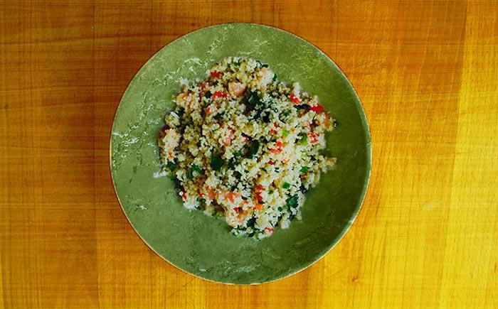 ENSALADA TABULE con verduras, limón y menta #fresh