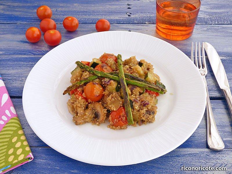Quinoa con verduras salteadas