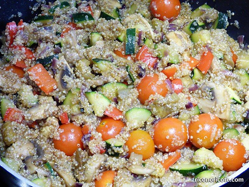 Quinoa con verduras salteadas