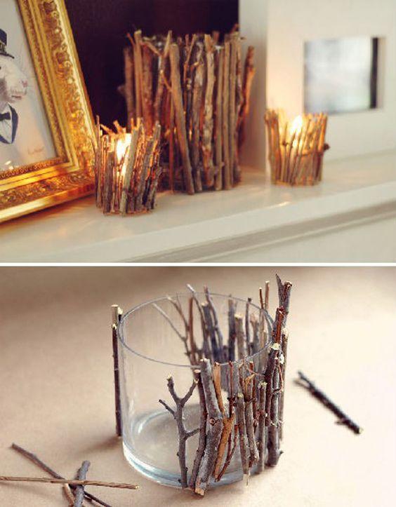 decoraciones recicladas para navidad con elementos naturales