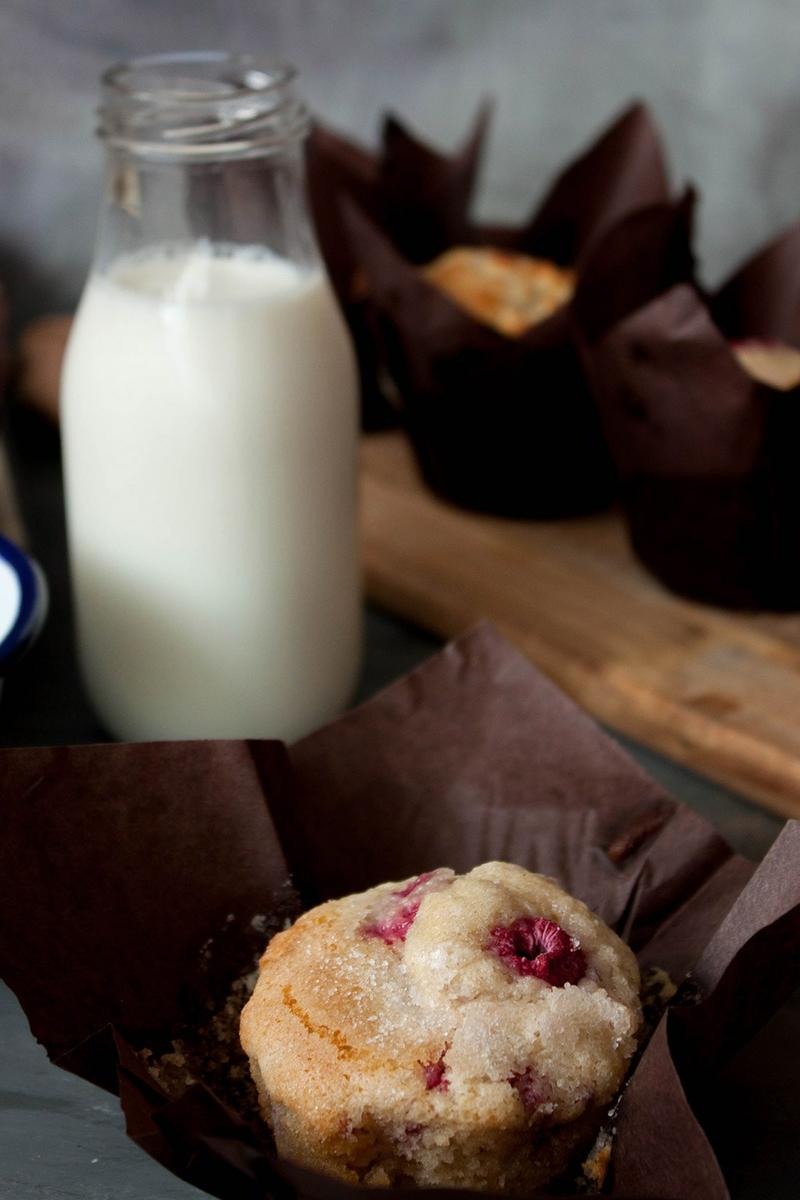 Receta de muffins de frambuesa y chocolate blanco Cocina