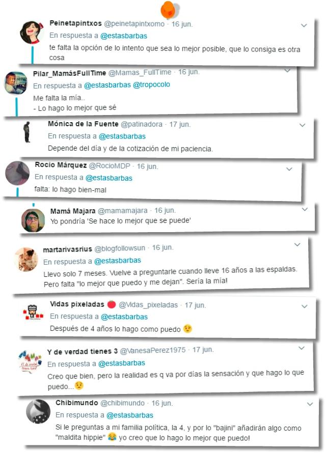 comentarios al tuit.