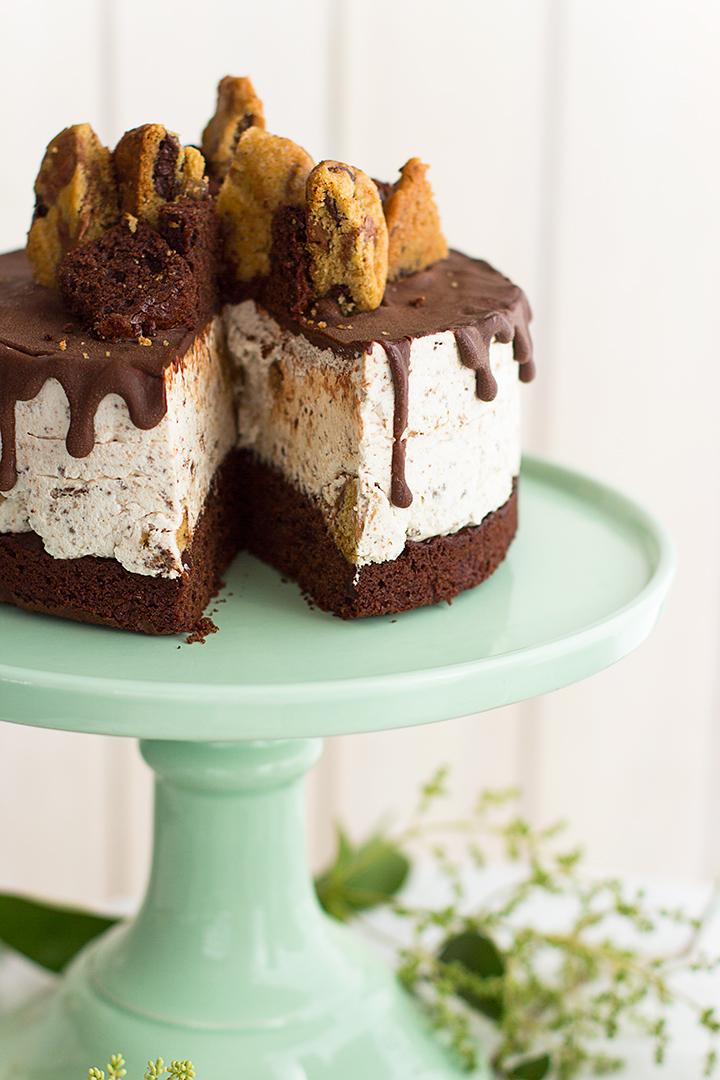 tarta helada de cookies y brownie