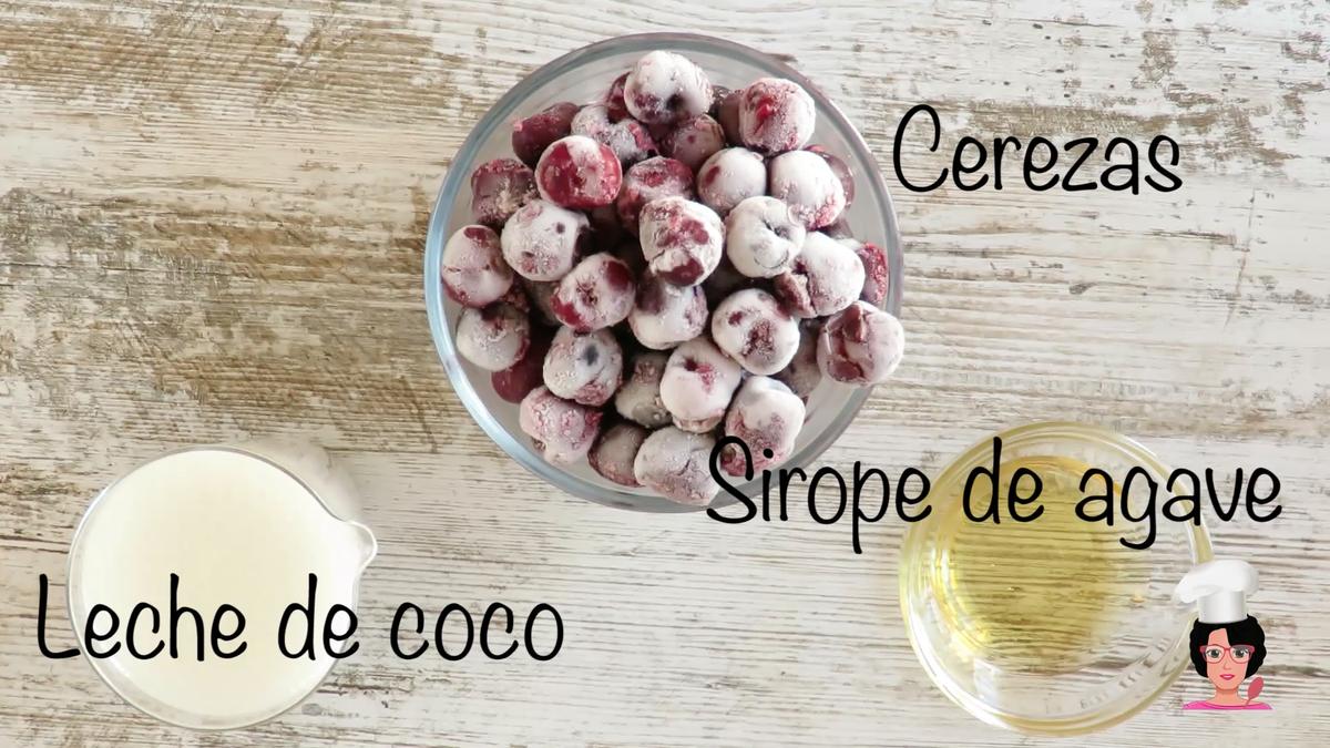 ingredientes helado de cerezas