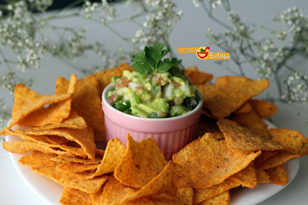 receta guacamole con nachos