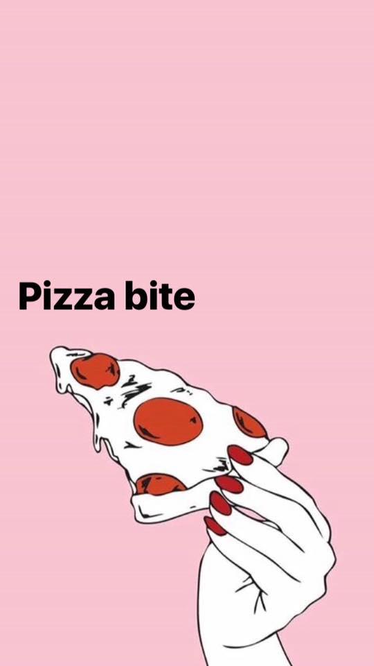 wallpaper pizza bite