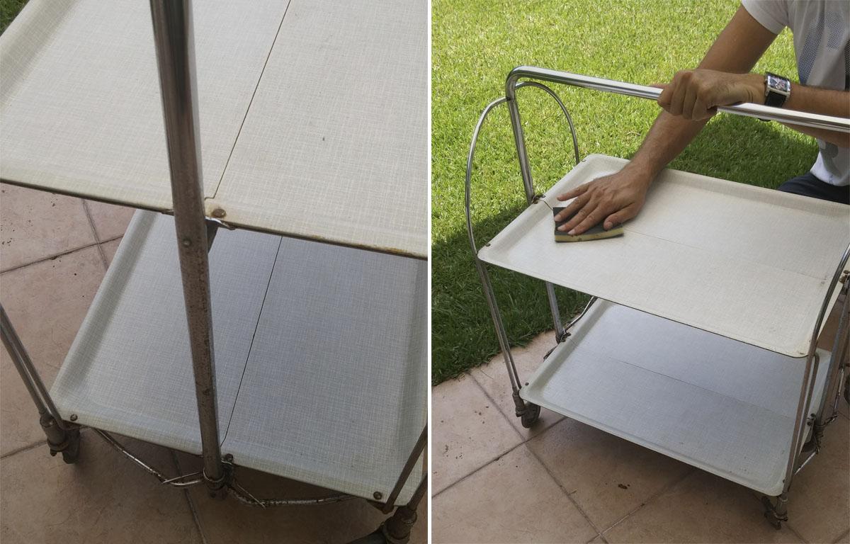 Decoración lowcost. Diy bandeja con ruedas