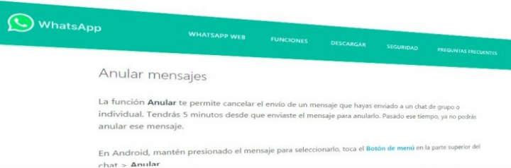 WhatsApp permitirá borrar mensajes enviados por error