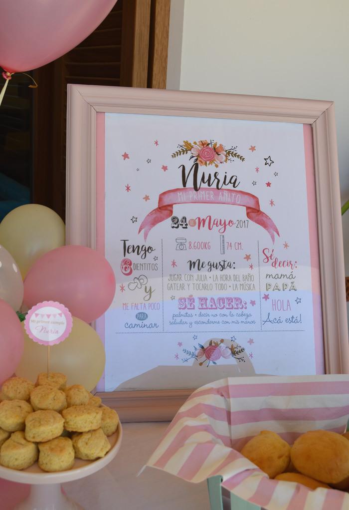 póster primer cumpleaños