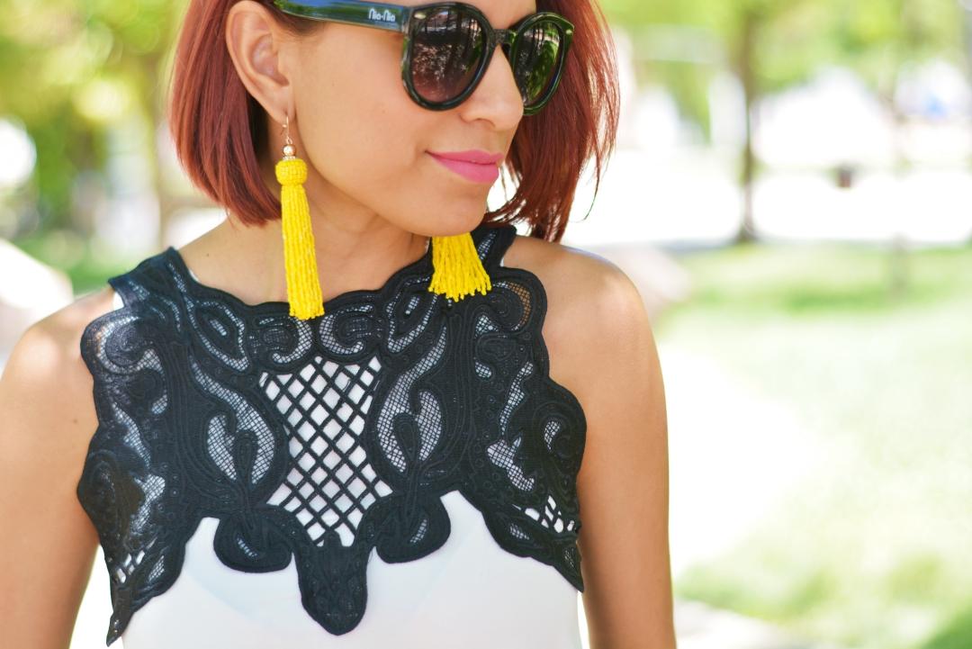 Maxi pendientes amarillos