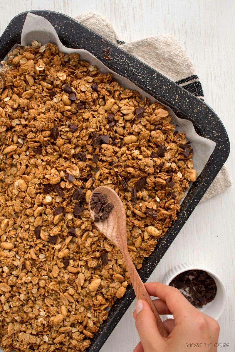 receta granola con crema cacahuete