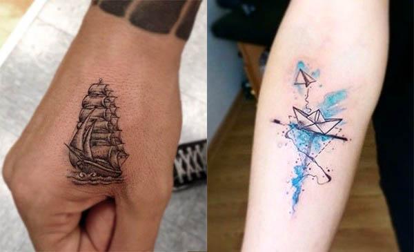 Tatuajes de barcos pequeños