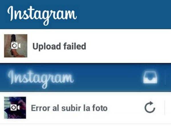 error al subir una foto a instagram
