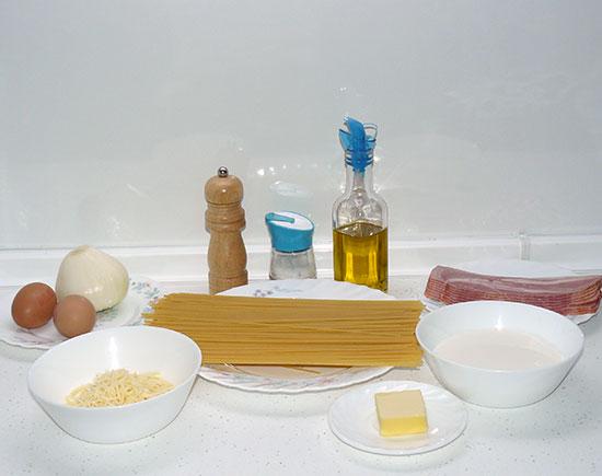 Espaguetis con salsa carbonara