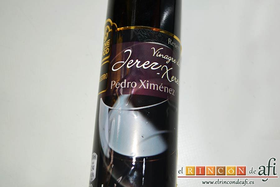 Salmorejo de sandía y tomate, preparar el vinagre