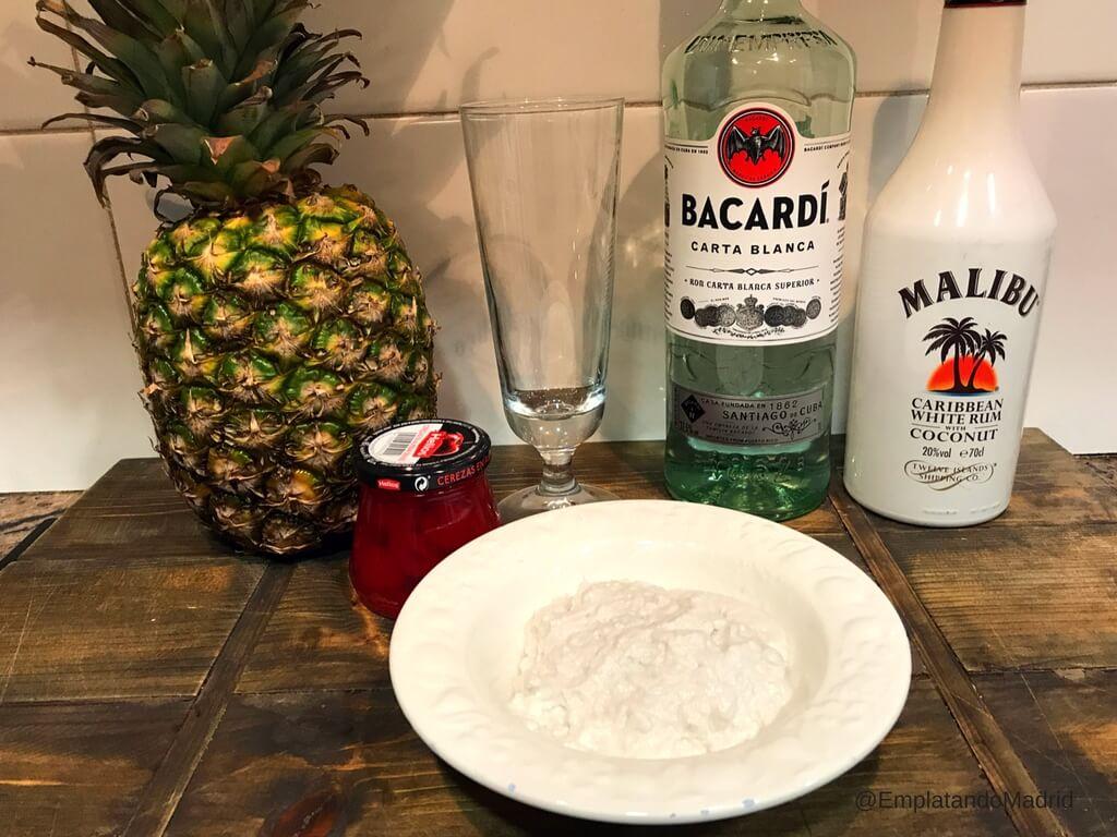 Lo que necesitas para hecer una Piña Colada