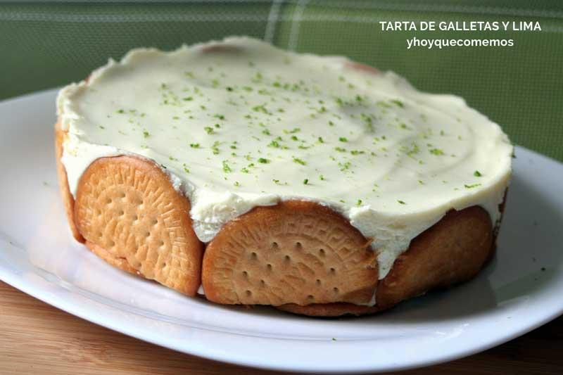 tarta de galletas y lima