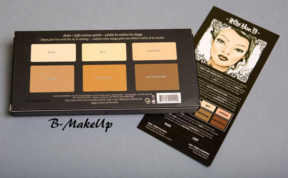 Kat Von D paleta contornos shades light shade lights contouring iluminador contorno polvos sephora kvd review opinion blog maquillaje espejo packaging rosa