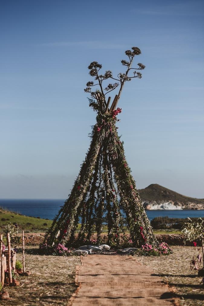 Una boda boho tropical