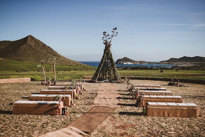 Una boda boho tropical