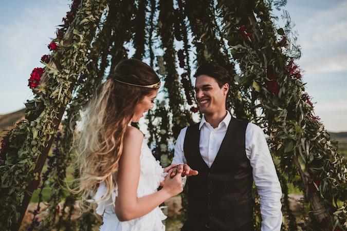 Una boda boho tropical