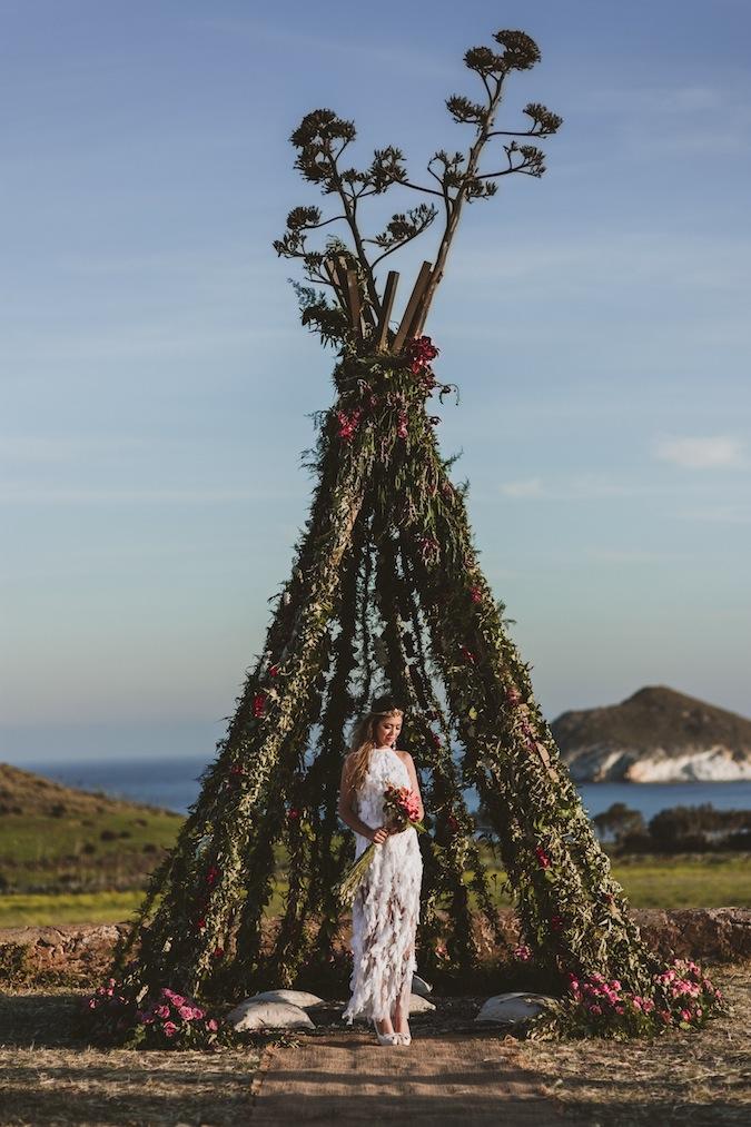 Una boda boho tropical