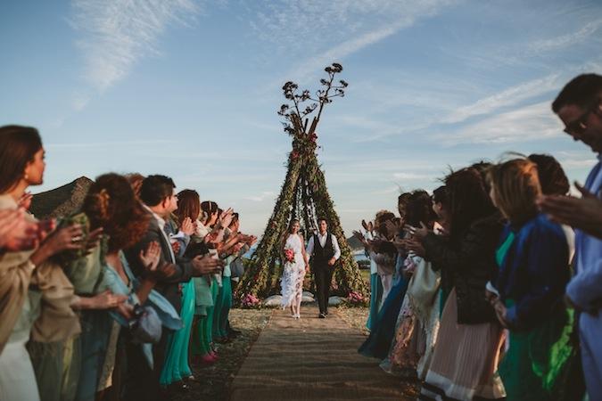 Una boda boho tropical