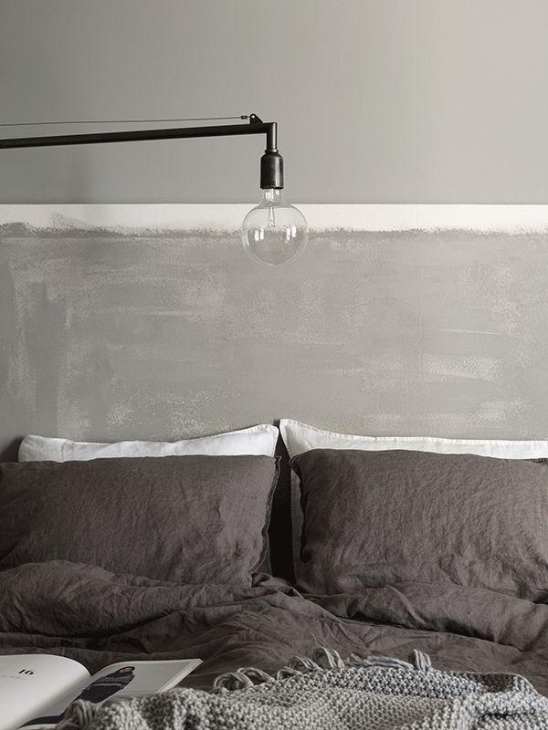 dark grey bed