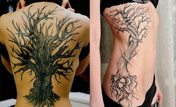 tatuajes de arboles secos
