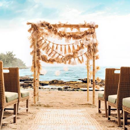 adorno para altar de boda en la playa diy