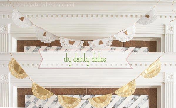 manualidad para hacer guirnaldas con blondas de papel, ideales para una boda vintage