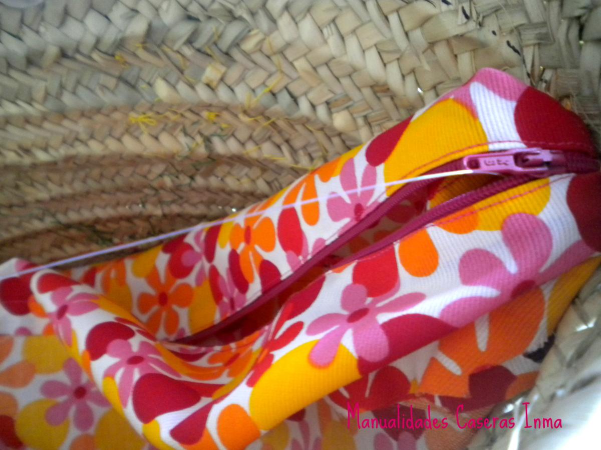 Manualidades Caseras Inma_ Cesta de palma_ como forrarla por dentro